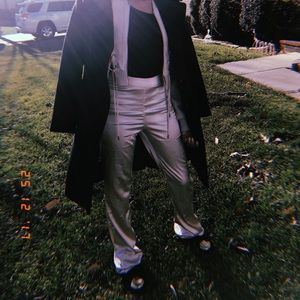 Champagne Satin Pants